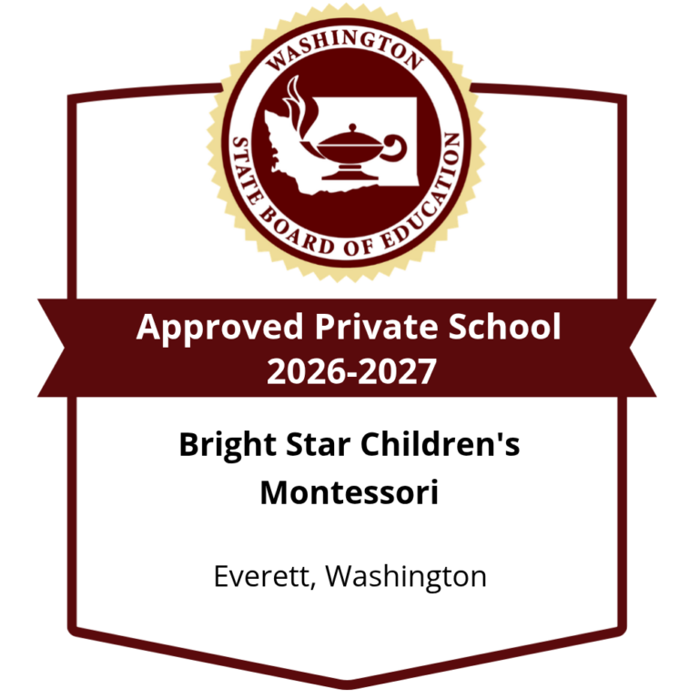 Bright Star Children's Montessori Approved Private School badge